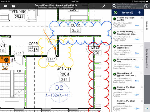 Import, access and mark-up drawings, plans, forms, contracts and BIM with Latista for Construction Management mobile app.