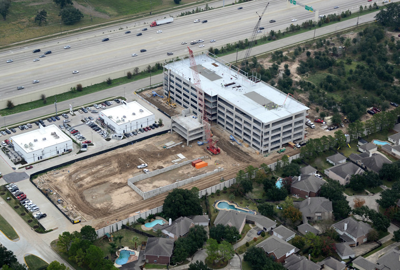 General contractor Hoar Construction LLC had to make two laps around the building erecting the panels – one for the four-story panels and the second lap for the one-story panels.