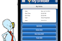 MyShiftster allows users to edit their shift, give away or trade a shift, add a shift and communicate shift changes with co-workers and their boss.