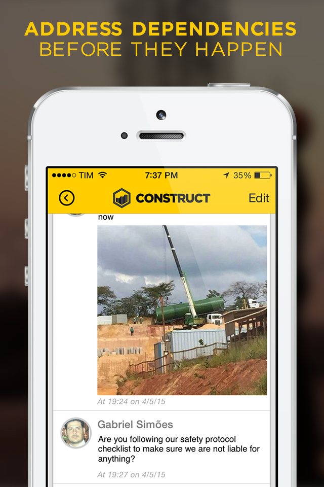 Assign tasks to other members of the team who then receive immediate notification of the task.