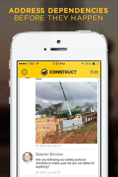 Assign tasks to other members of the team who then receive immediate notification of the task.