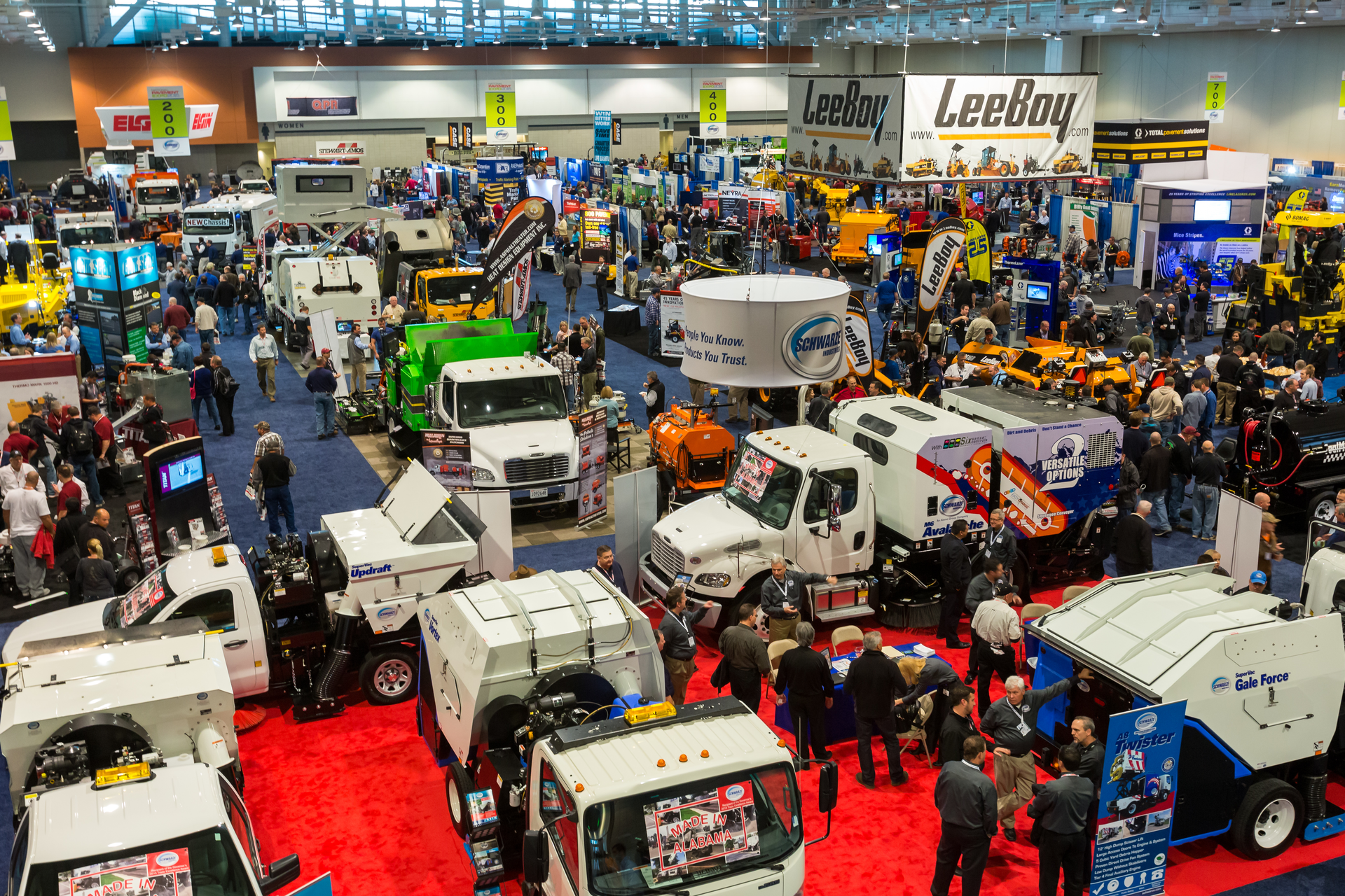 In addition to its conference program NPE 2016 hosts an expanded exhibit floor (the floor sold out in 2015 in Nashville, above) on Jan. 27-29 and equipment giveaways by Case Construction (SV 280 skid steer) and KM International (KM 2-18X Infrared Asphalt Recycler).