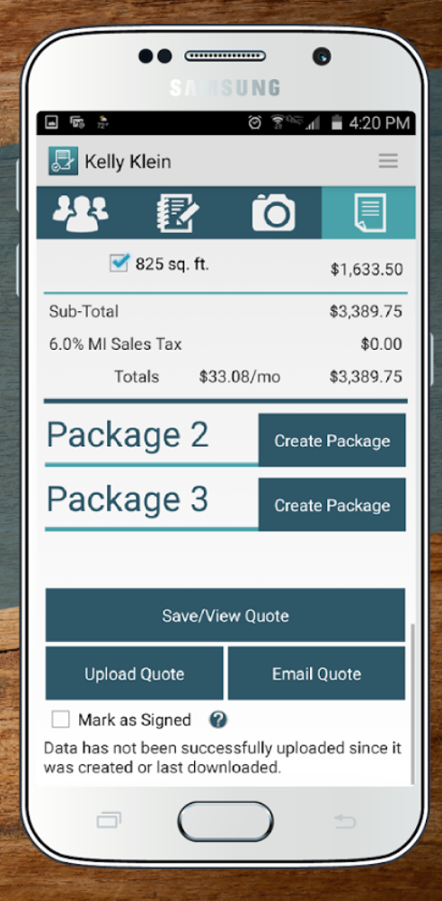 Tailor estimates and proposals with company information, logo and contracts or terms and conditions.