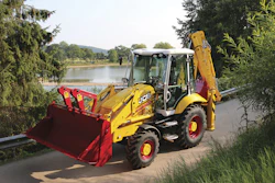 The limited-edition 3CX super backhoes - which have a top speed of 25 mph - are modeled after the 3CIII, but will be fitted with modern amenities such as 109-hp JCB EcoMAX Tier 4 Final engines and even an in-cab coffee maker.