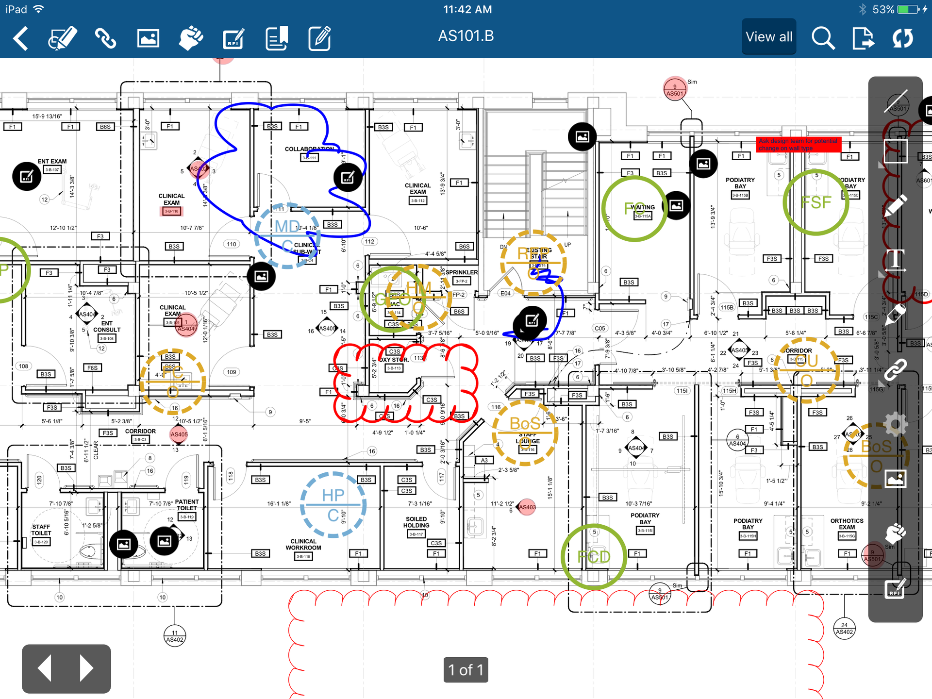 Capture and share real-time changes with real-time mark-up with the SKYSITE mobile app.