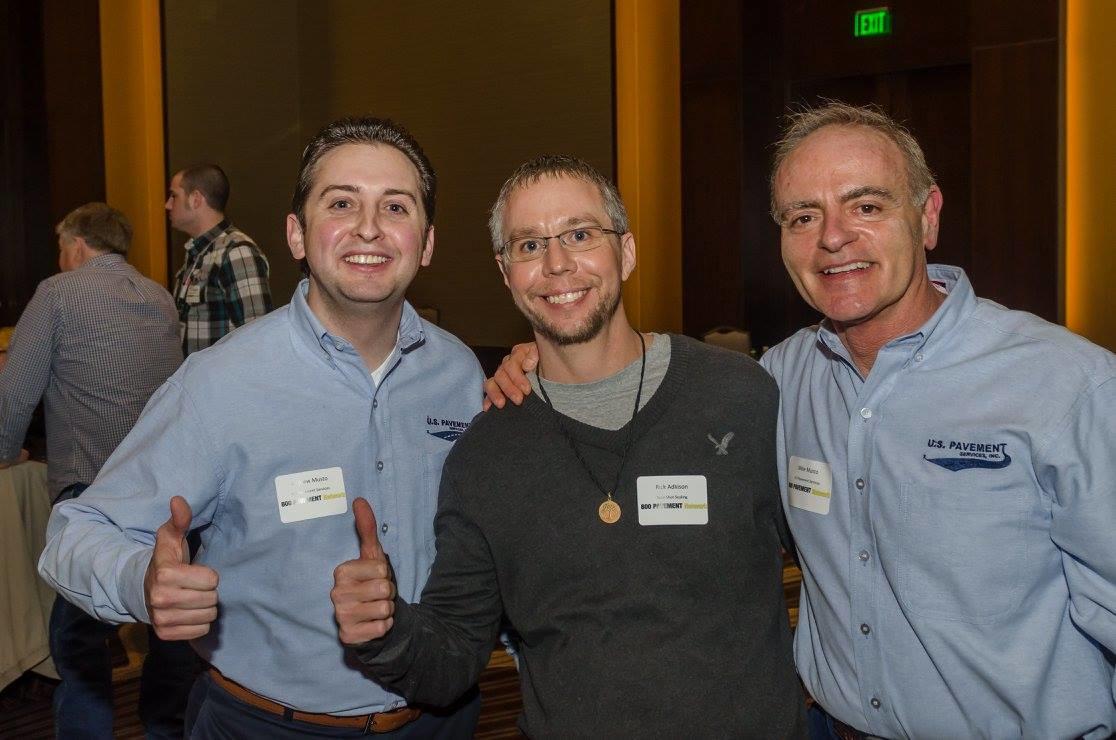 COO Andrew Musto, Carolinas General Manager Rick Adkison, CEO Mike Musto all of U.S. Pavement Services, Inc.
