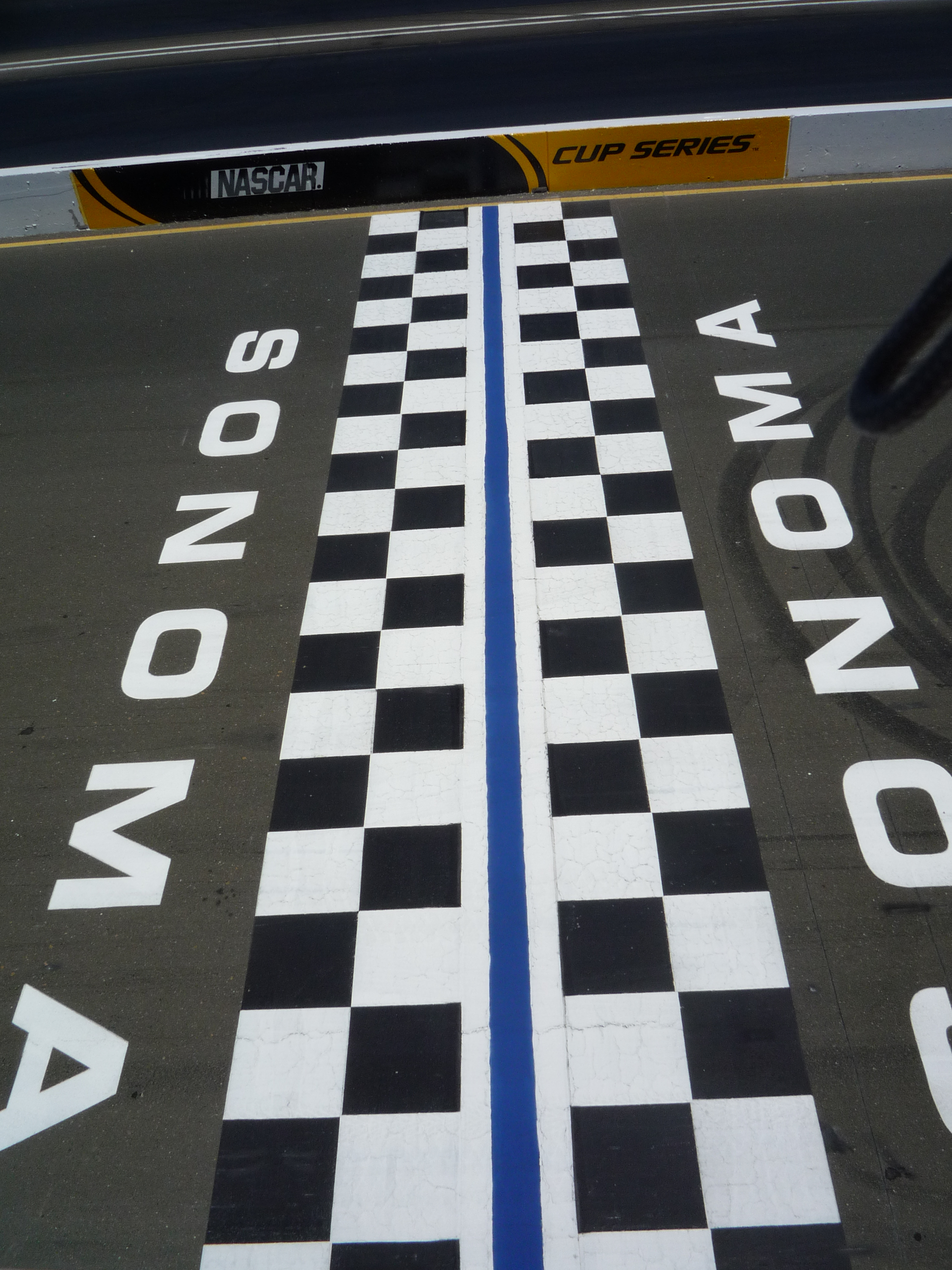 The Start/Finish line is the last item striped; the racetrack itself is bordered with 5-in. yellow lines on both sides of the track, which amounts to four miles of striping all done with a walk-behind unit.