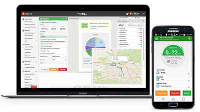 Employees can clock in and out on their desktop, laptop, or mobile phone—using iPhone or Android apps, text messaging or dial in. It even works offline and has voice commands in English and Spanish.