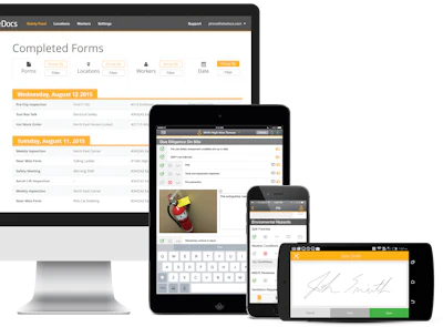 SiteDocs is a complete cloud-based Paperless safety management system that allows you to manage your entire safety program from mobile apps and the web.