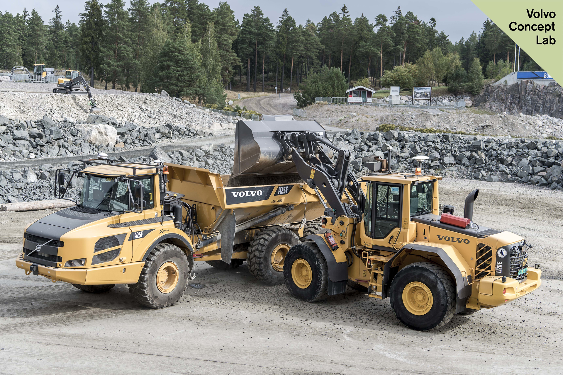 Volvo Construction Equipment s prototype autonomous wheel loader and articulated hauler 57e0555a5b6d5