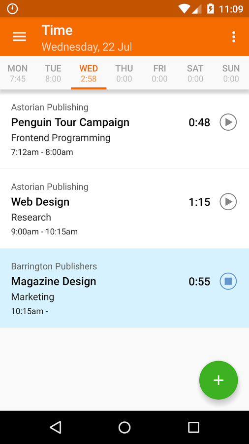 Users can enter timesheet data into the Harvest app and supervisors can view and approve the team’s time.