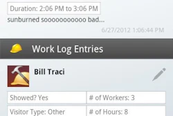 The OnSite Logging app includes capabilities for project logs, weather tracking and resource tracking.