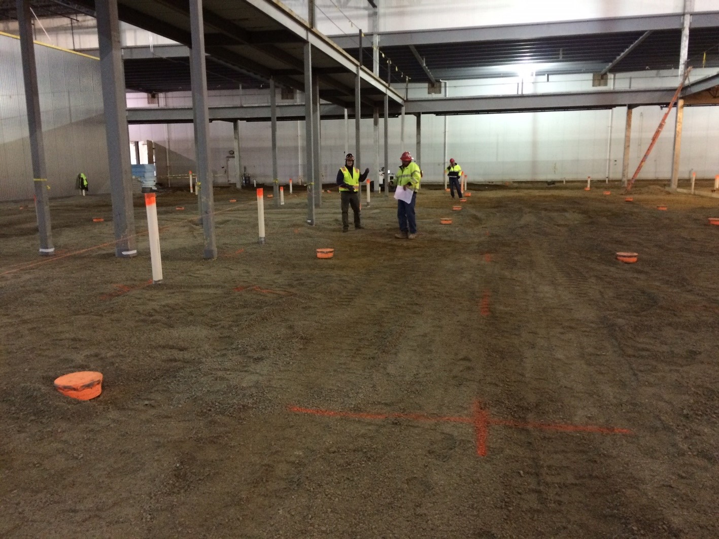 One of the major concerns on the project was the extensive plumbing running throughout the floors with a potential for reflective cracking along the pipe placements.
