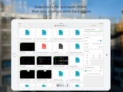Mobile app users can work on the latest drawings while on the jobsite and access updates in real time.