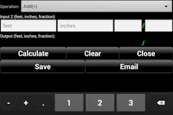 The Android Handyman Calculator app helps calculate materials, track time spent, manage to-do lists and saves calculations to notepad.