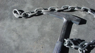 Sounding consists of tapping with a hammer or chain dragging and listening to the resulting sound. Hollow or tinny sounds indicate the surface has separated from the underlying concrete.