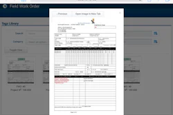 Export Field Work Order detailed information at any step in the process.