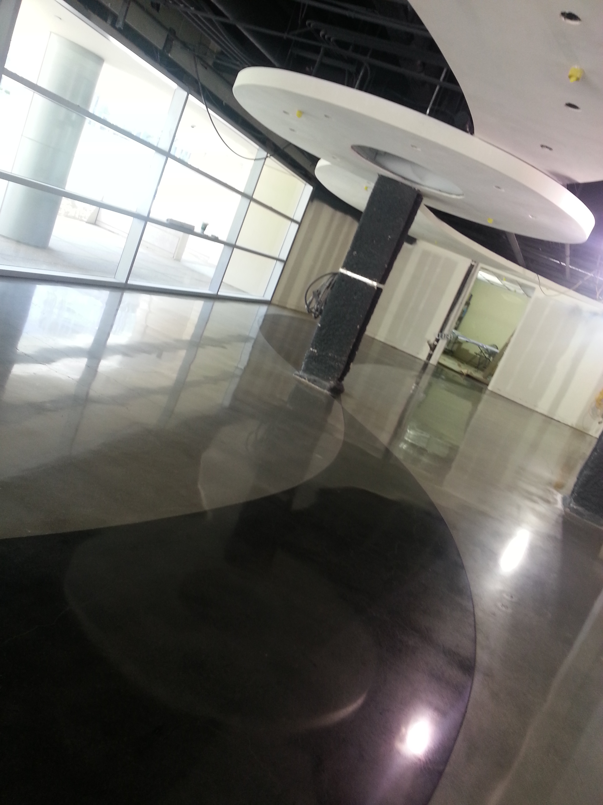 Floor design mirrors ceiling architectural design of the Anneberg Space for Photography in Los Angeles.