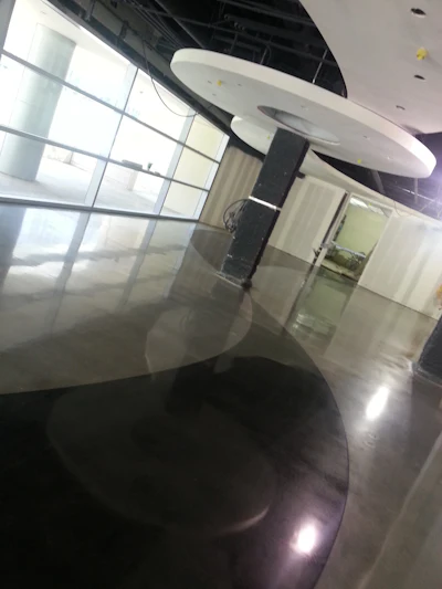 Floor design mirrors ceiling architectural design of the Anneberg Space for Photography in Los Angeles.