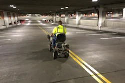 The Mall of America allowed Asphalt Associates in from 10 p.m. when the mall closed to 8 a.m. when it opened. “But traffic usually forced us out by 6 a.m.,” Bill Halbach says. “It was still enough time for us to hit our scheduled production.”