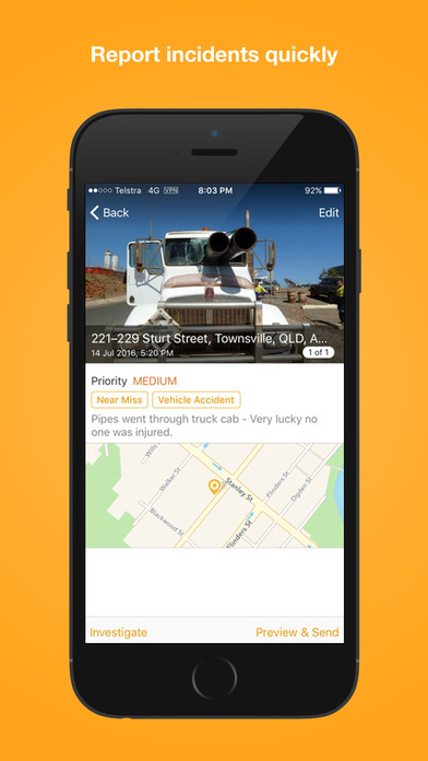 Use the Spotlight mobile app to quickly report incidents privately.