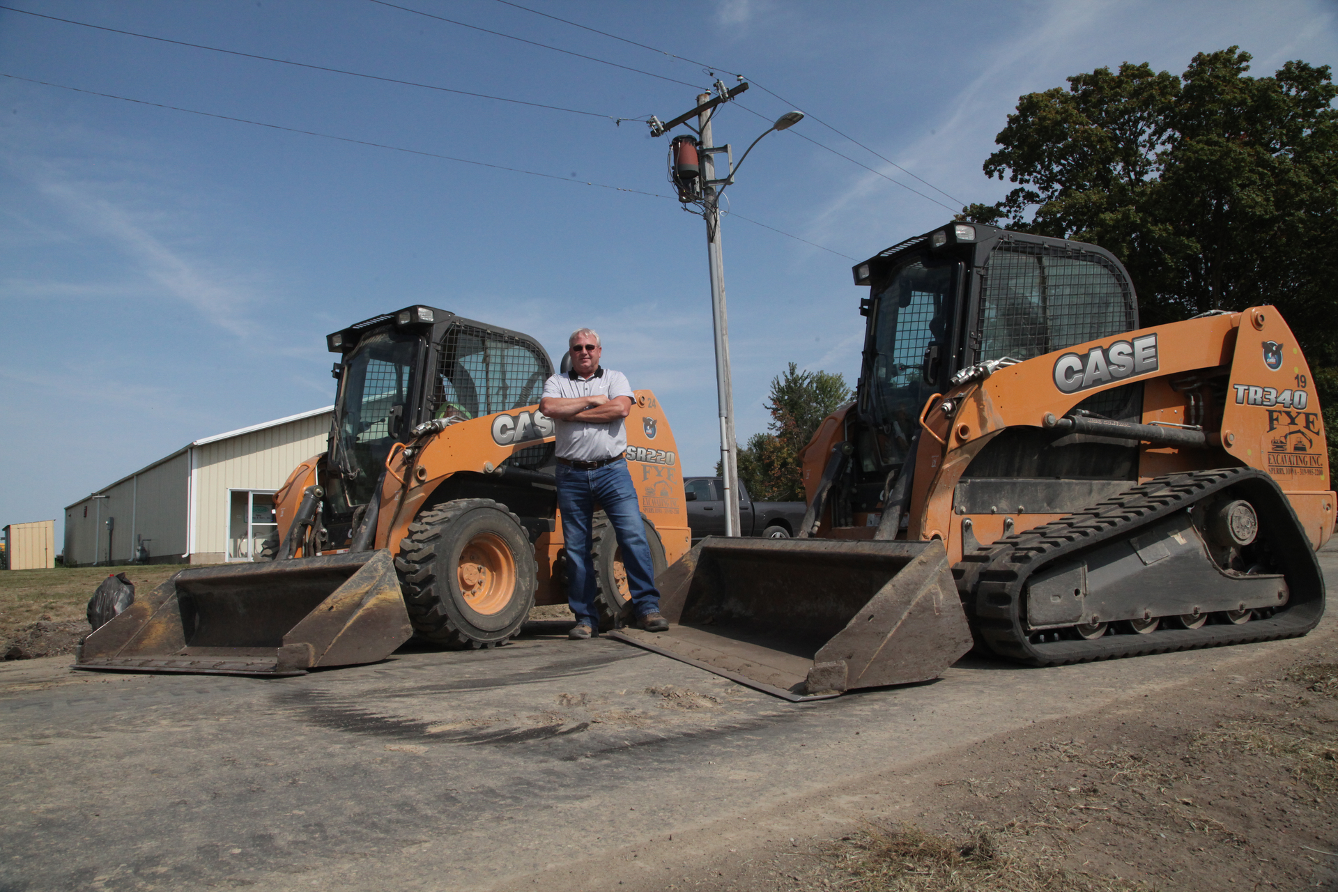 Jon Fye, Fye Excavating, finds having a mix of Case skid-steer and compact track loaders beneficial for his commercial utility site prep business.
