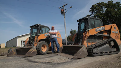 Jon Fye, Fye Excavating, finds having a mix of Case skid-steer and compact track loaders beneficial for his commercial utility site prep business.