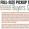 Pickup Buyers Guide