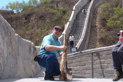 Among Ranger Kidwell-Ross's accomplishements are several 'world tours' learning and writing about sweeping throughout the world -- such as in this shot take on The great Wall of China. WorldSweeper.com has sweeping stories from 26 countries in addition to the U.S.