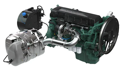 D13 engine with exhaust aftertreatment system (EATs