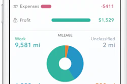 Everlance calculates mileage, trip start time, end time and reimbursement value.