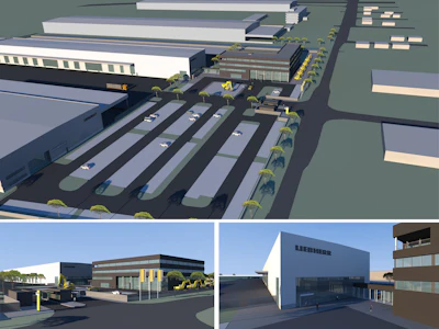 The $45 million expansion will include three new buildings on 28 acres adjacent to the Liebherr manufacturing facility.