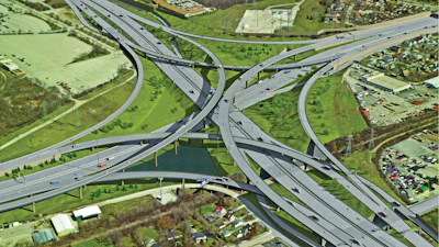 Rendering of Zoo Interchange project in Milwaukee, Wisconsin upon completion.
