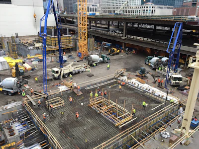 McHugh Construction uses its 32Z-Meter and 42Z-Meter truck-mounted concrete pumps in building Vista Tower, which will be Chicago's third tallest skyscraper.