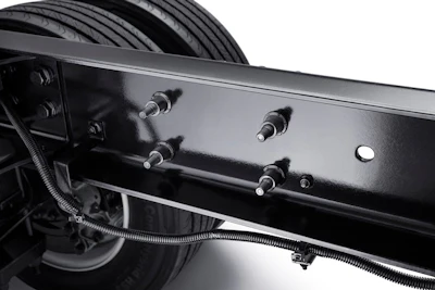 One-piece, straight frame rails have no rivets or brackets on top to interfere with the mounting bodies.