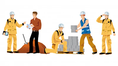 Construction Workers With Bricks Freedigitalphotos