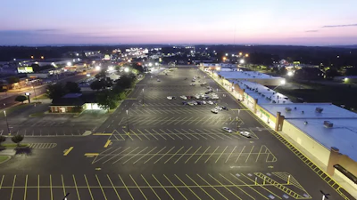 A large high-profile job for the four-person Precise Sealcoating and Line Striping, the Westtown Shopping Center is a 40-year- old landmark that consists of 24 acres, including 25,825 square feet of mixed-use space with 26 tenants.