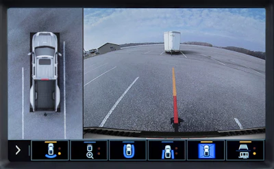 15 available cameras offer a Rear Surround view.