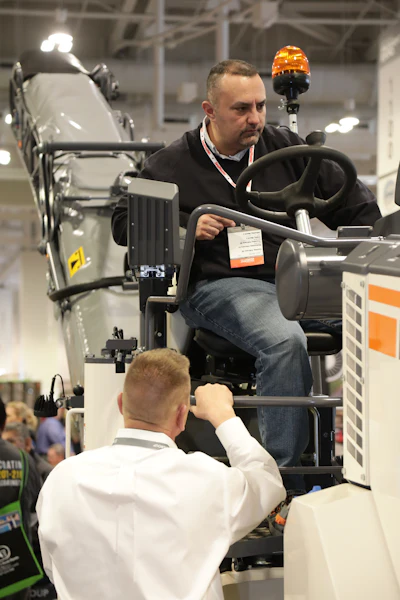 Wirtgen America offers 33 models of cold milling equipment, and they brought the rear-loading, half-meter W 50 Ri for NPE contractors to get a feel for. It can be used with a variety of milling drums and features the Level Pro Plus leveling system for precise milling.