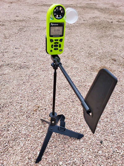 Environmental meters provide an easy way to estimate the rate of evaporation. The user enters the concrete temperature and the instrument measures the air temperature, relative humidly and wind velocity and calculates the rate of evaporation.