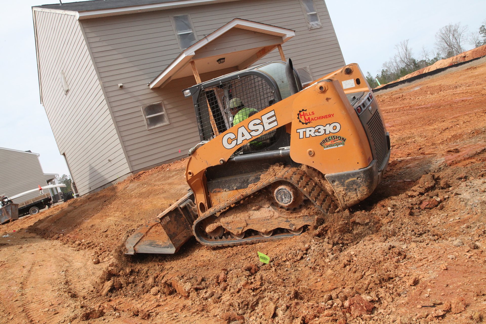 Final grading with the TR310 compact track loader.