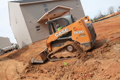 Final grading with the TR310 compact track loader.