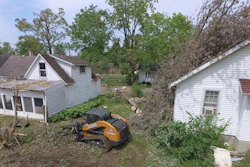 Team Rubicon used a Case TV380 compact track loader with brush grapple to clear debris following an Ef4 tornado touch down in the Dayton, OH area.