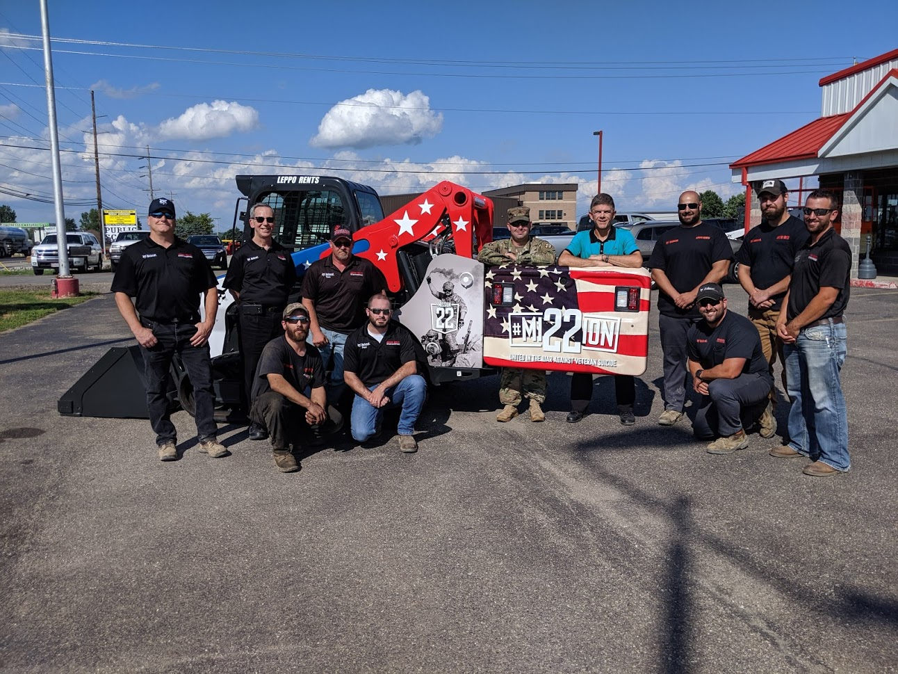 Leppo Rents is donating a portion of rental revenue from its wrapped tack loader to support Mission 22.