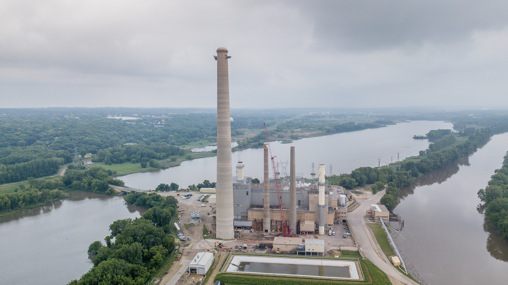 The Xcel Energy Black Dog power plant’s smokestacks have punctuated the Burnsville, Minnesota skyline since the 1950s.