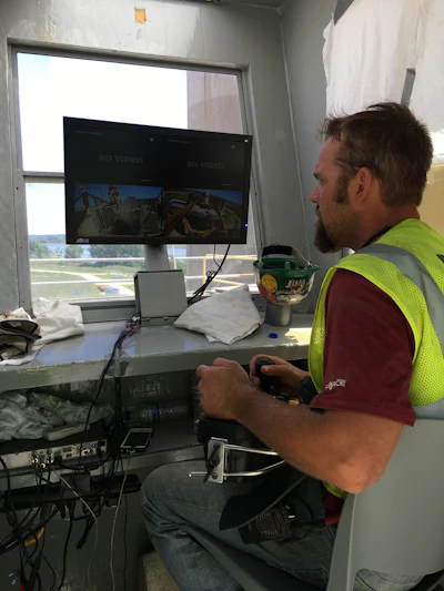 Opting for remote-controlled demolition allowed for crews to stay out of harm’s way, while getting the work done 25% faster than they would have with handheld tools.