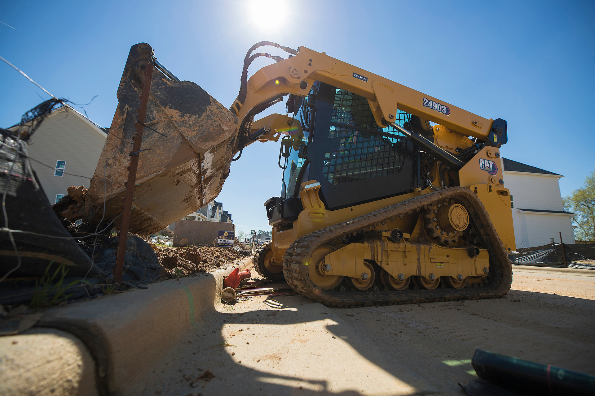 Changes to the undercarriage frame and torsion axles on Caterpillar's new D3 Series CTLs reduce machine pitching and rocking, while still offering improved ride comfort.