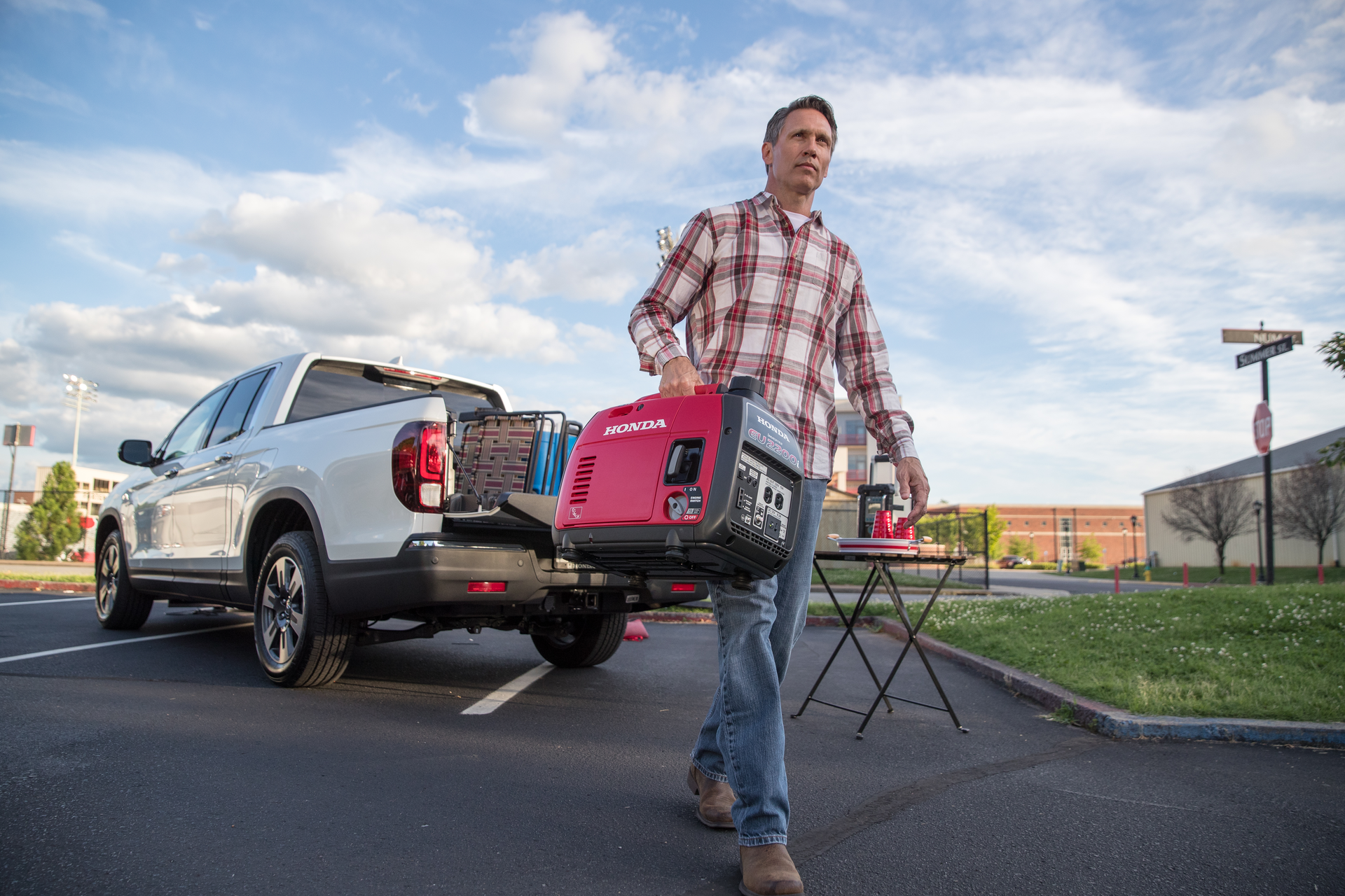 Inverter generators are typically lighter and smaller than equivalent conventional portable generators.