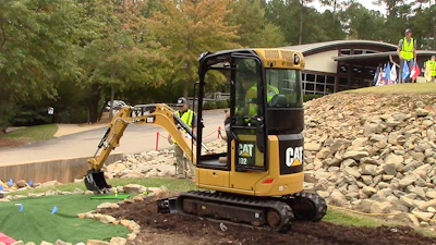 Operators competing in the North America Regional semi-final of the Caterpillar Global Operator Challenge.