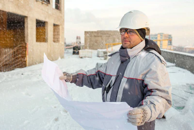 Getty Images 541278818 Winter Construction Site